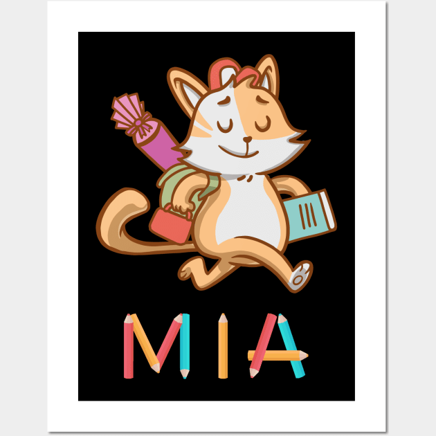 Einschulung Katze Mia Wall Art by DePit DeSign